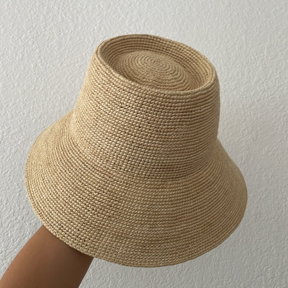 NWT Felix Natural Janessa Leone Tan Woven Raffia Hat - Picture 7 of 7